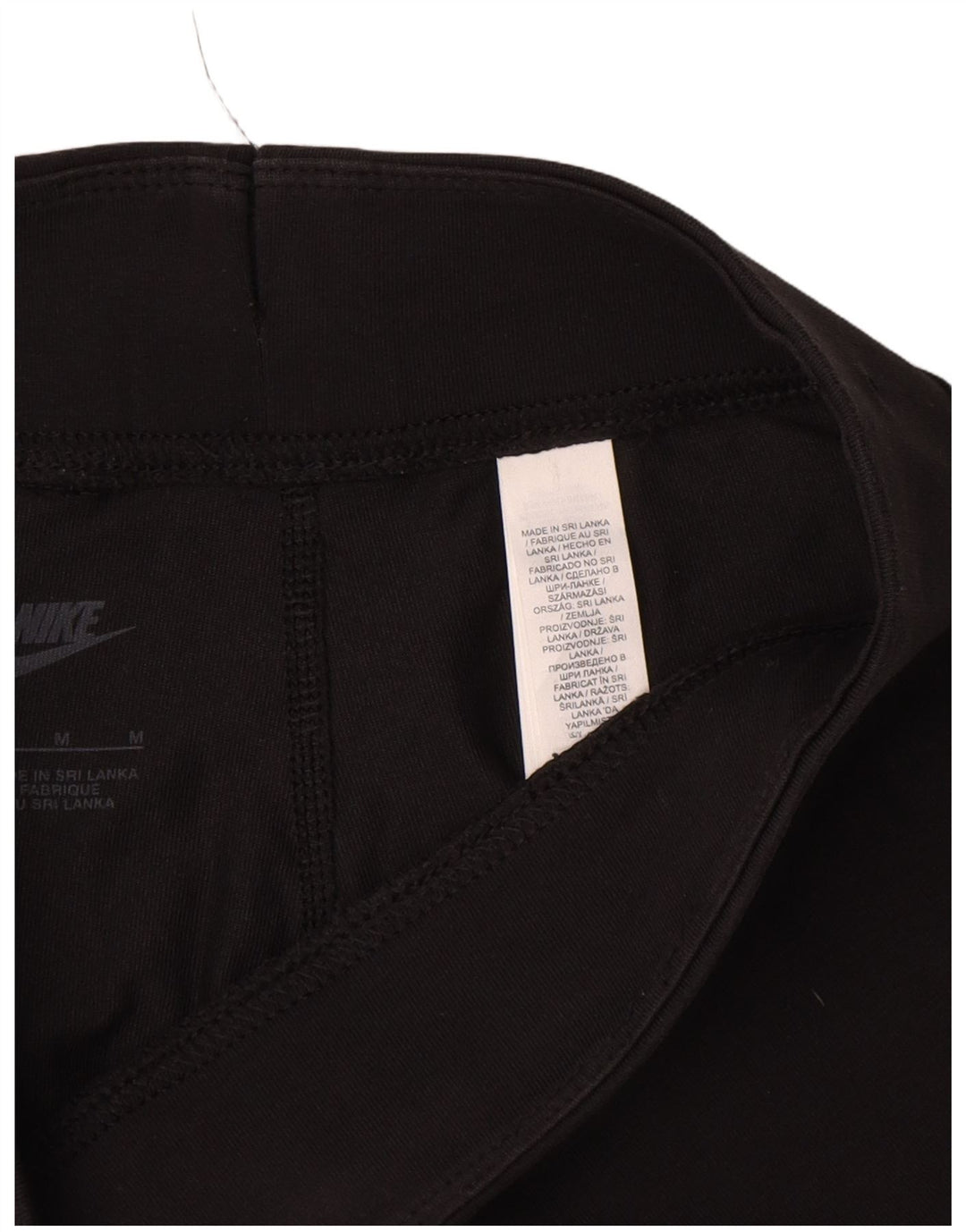 Nike Dame Grafiske Leggings UK 14 Medium Sort Bomuld
