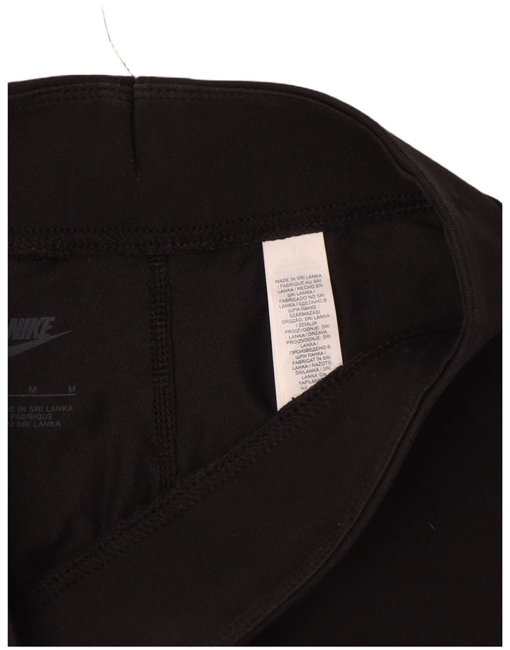 Nike Dame Grafiske Leggings UK 14 Medium Sort Bomuld
