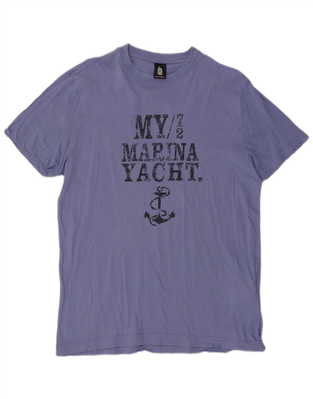 MARINA YACHTING Herre Grafisk T-Shirt Top XL Blå Bomuld