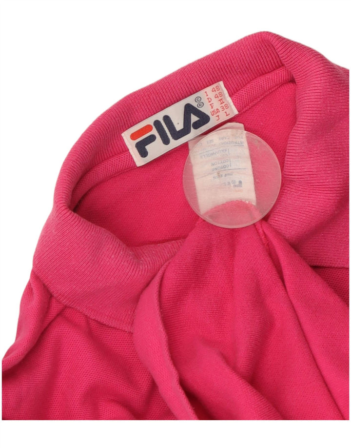 Fila Polo Shirt til mænd IT 48 Medium Pink Bomuld