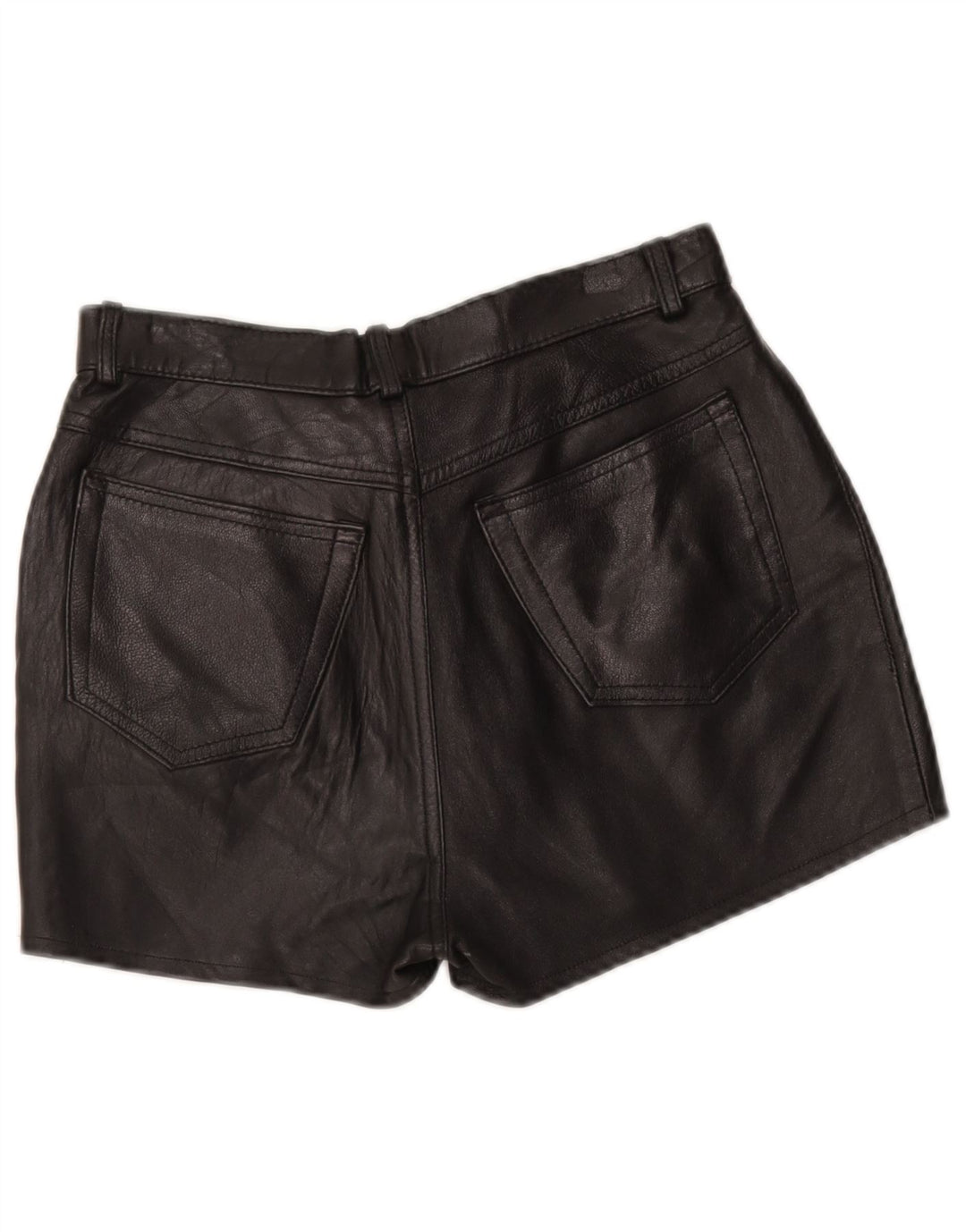 Vintage lædershorts til kvinder W28 Medium Sort