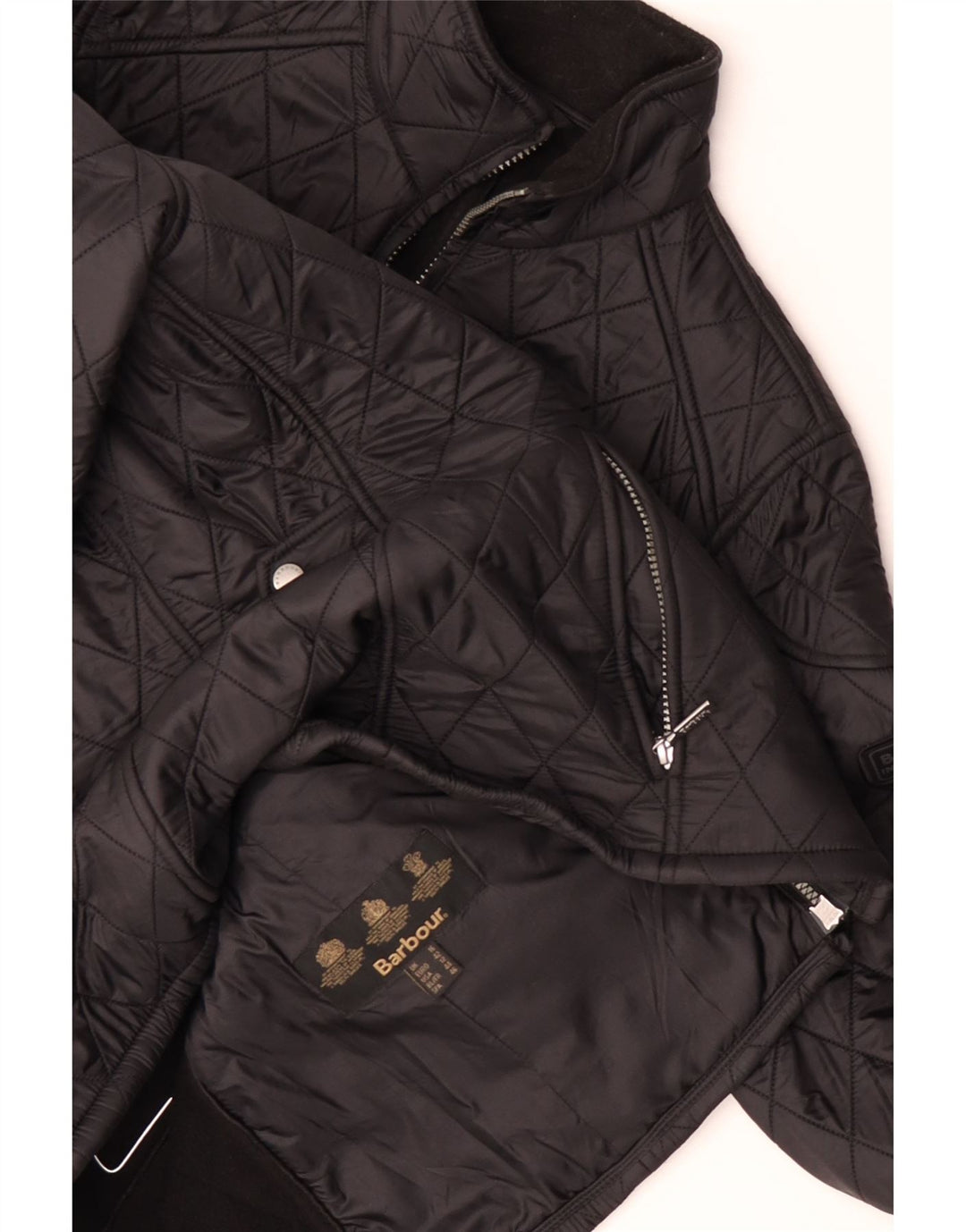 BARBOUR Quiltet jakke til kvinder UK 16 Large Sort