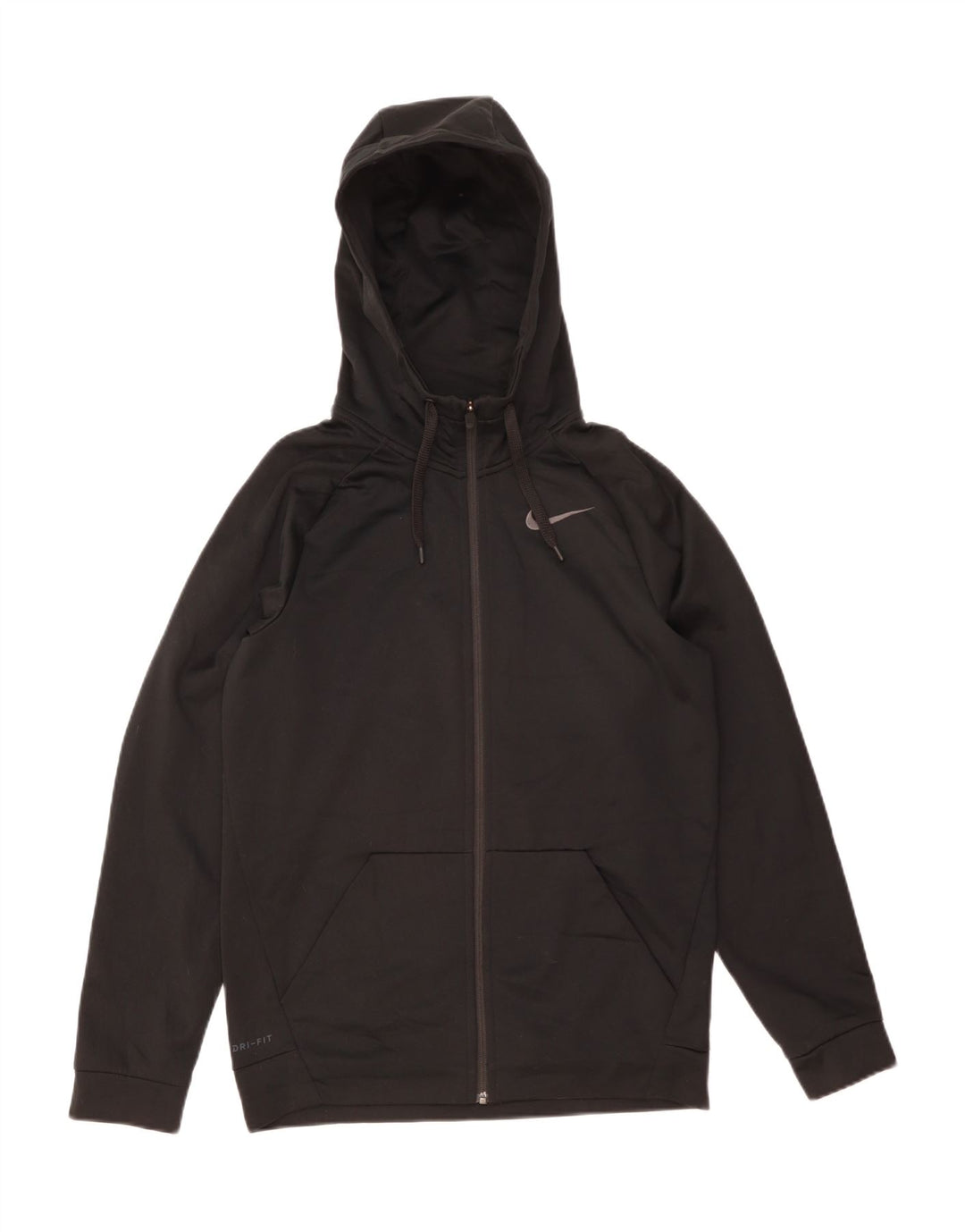 Nike Herre Dri Fit Hættetrøje med lynlås, lille sort polyester