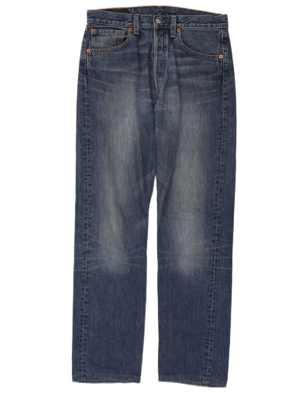 Levi's Herre 501 lige jeans W32 L34 blå bomuld
