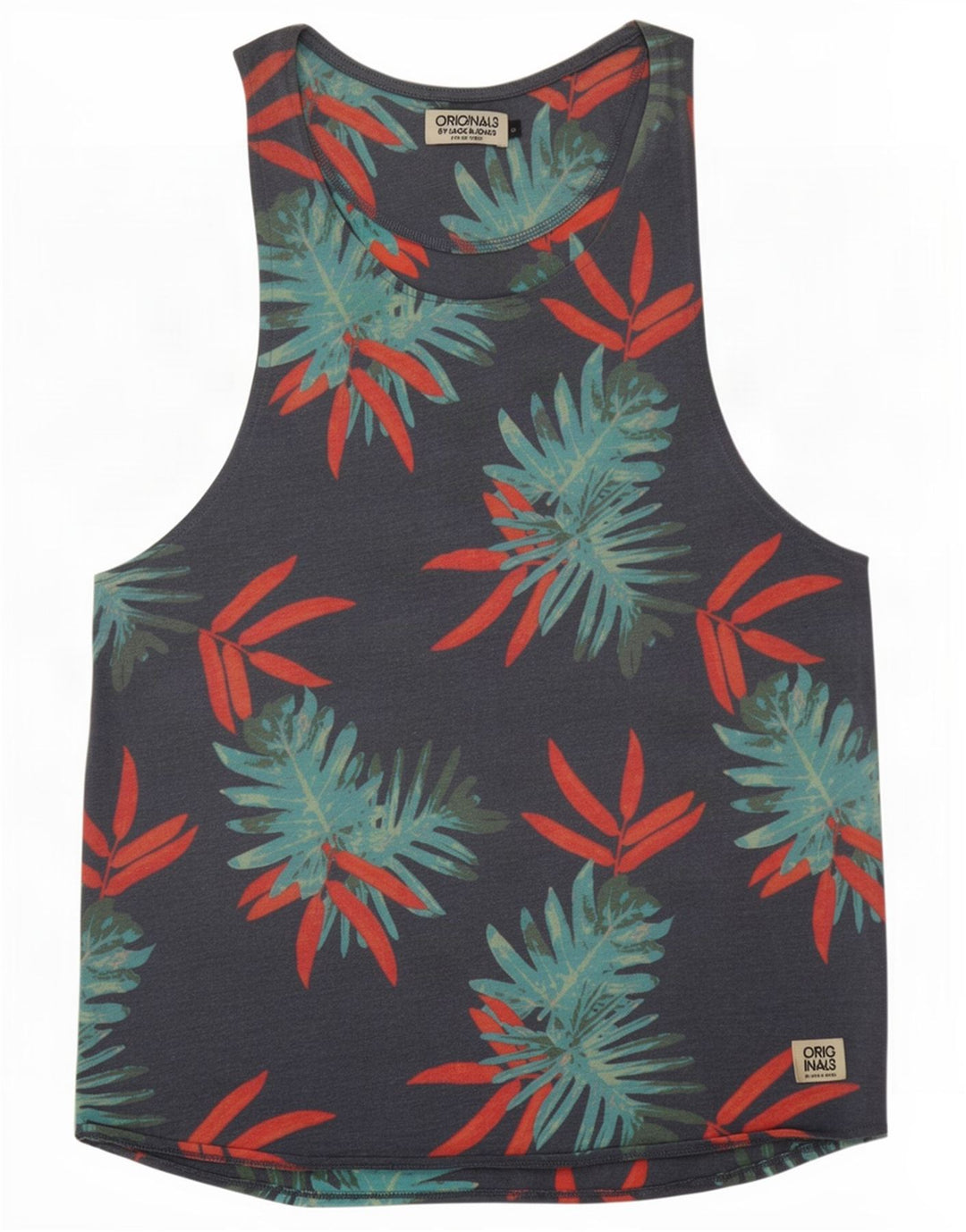 Jack & Jones Herrevest Top Small Navy Blue Floral