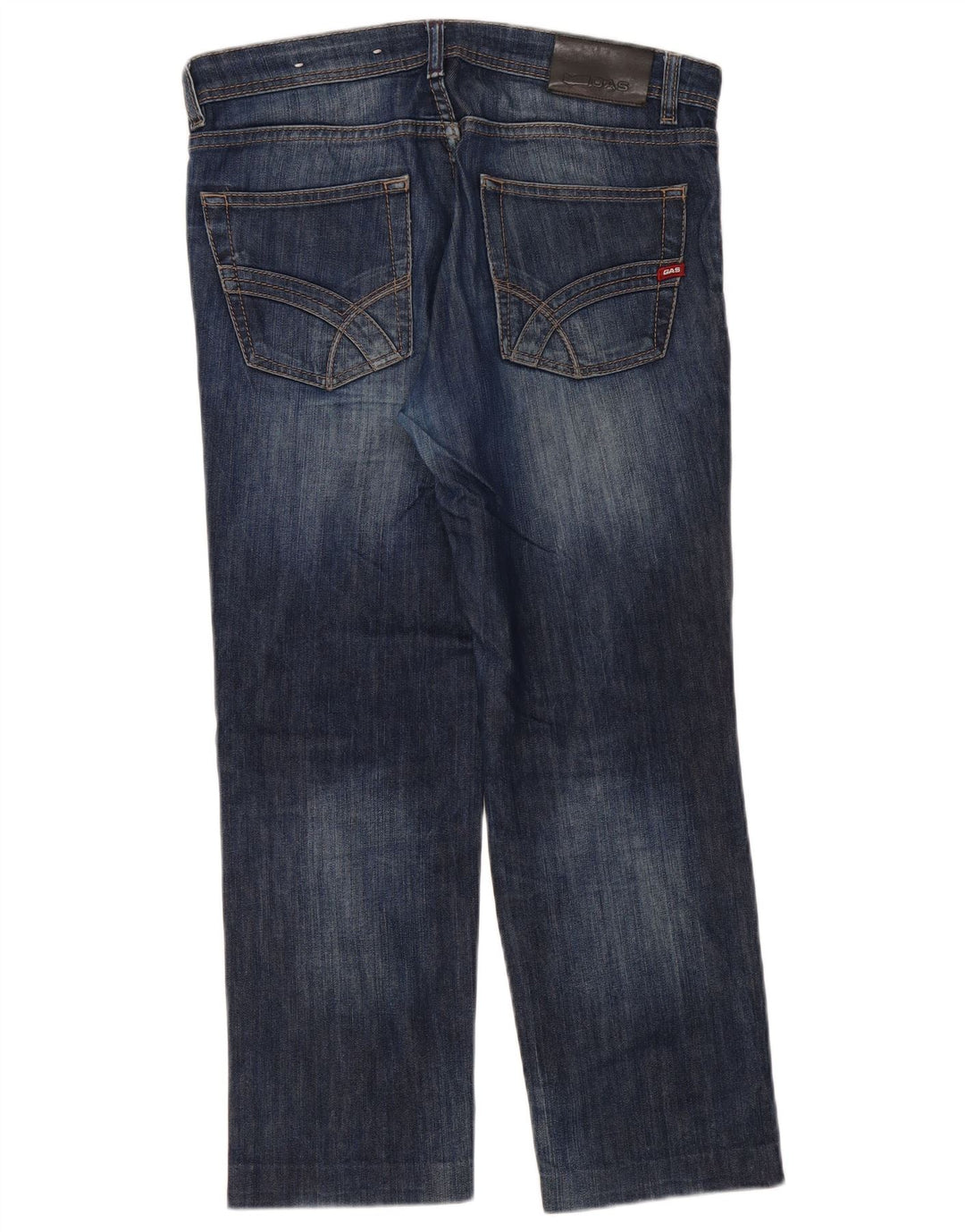Gas Herre Cropped Straight Jeans W31 L26 Blå Bomuld