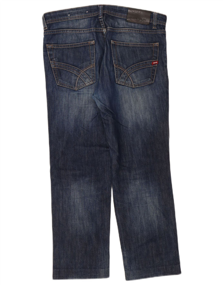 Gas Herre Cropped Straight Jeans W31 L26 Blå Bomuld