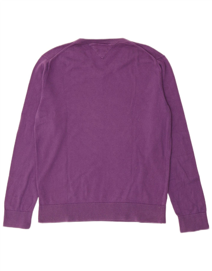 Tommy Hilfiger Herre V-hals sweater Medium Lilla Bomuld