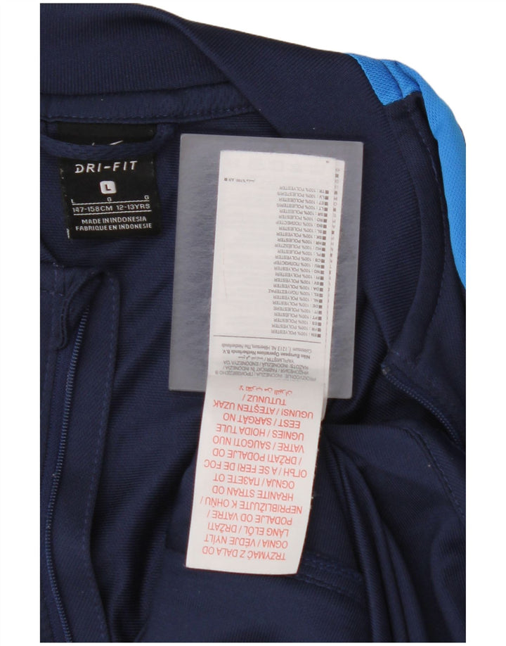 NIKE Dri Fit træningsdragt topjakke til drenge 12-13 år Stor marineblå