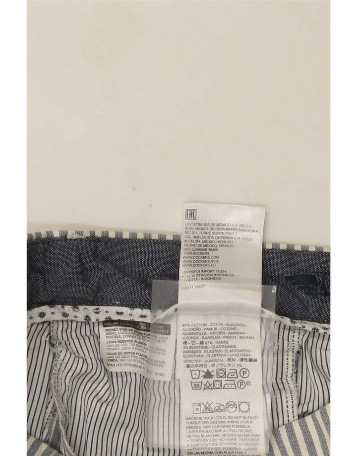 Dockers Chino Shorts til mænd W32, store gråstribede bomuld