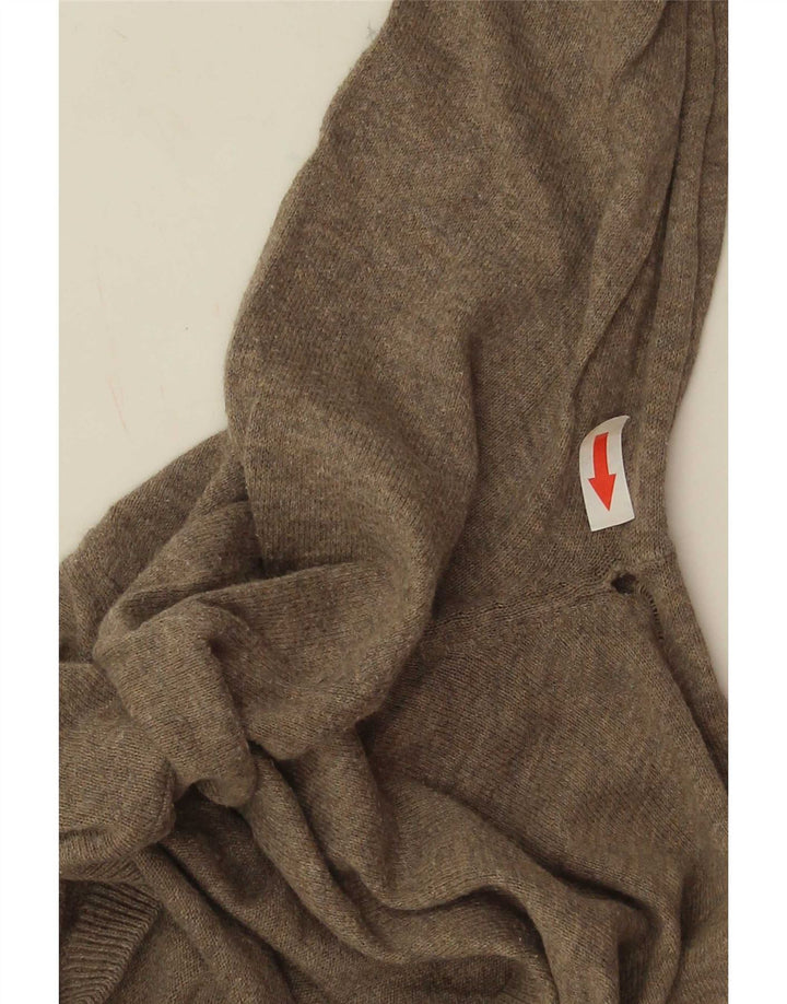 Topshop Dame V-hals sweater UK 12 Medium Grey Bomuld