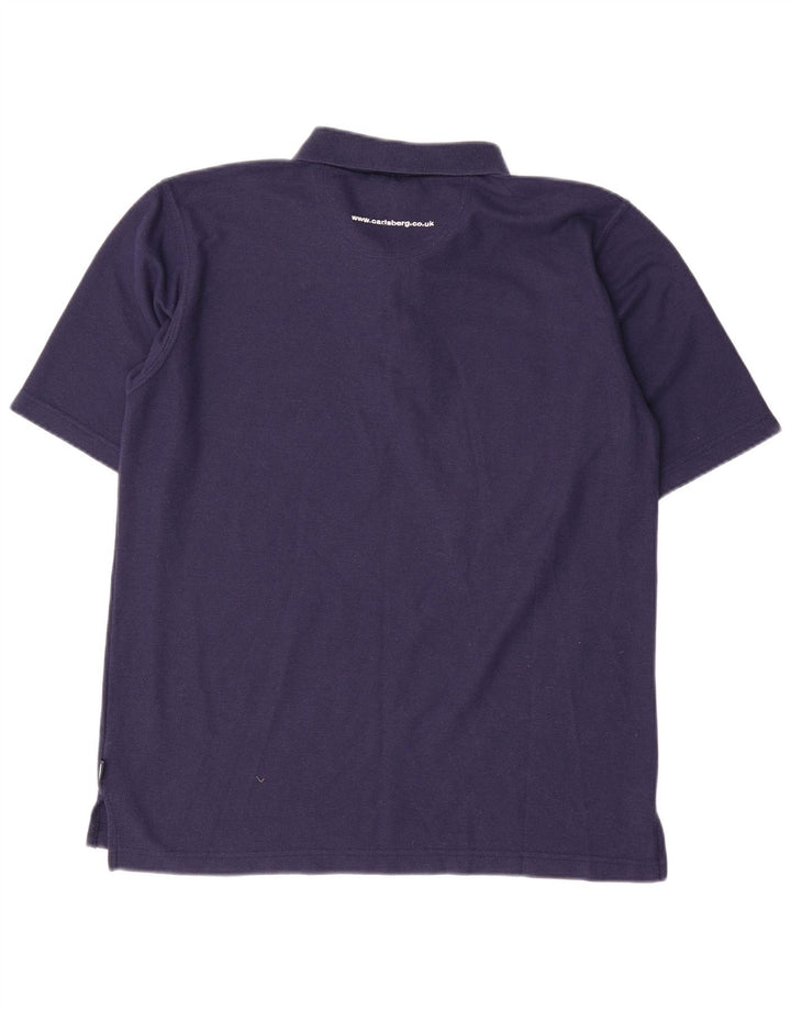 Umbro Herre Polo Shirt Large Navy Blue Polyester