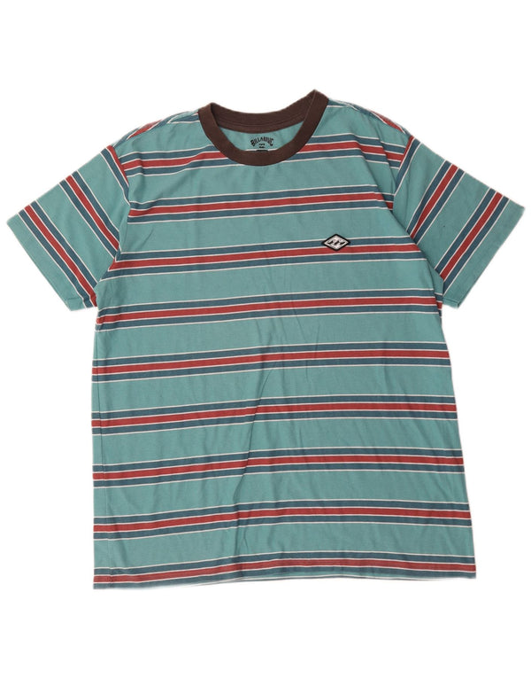 Billabong herre T-shirt top XL turkis stribet bomuld