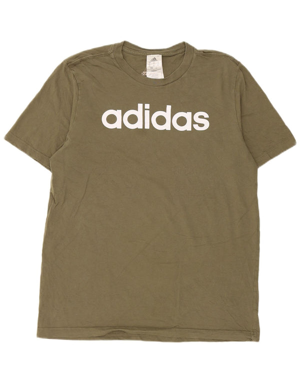 Adidas grafisk t-shirt til mænd, medium Khaki Bomuld