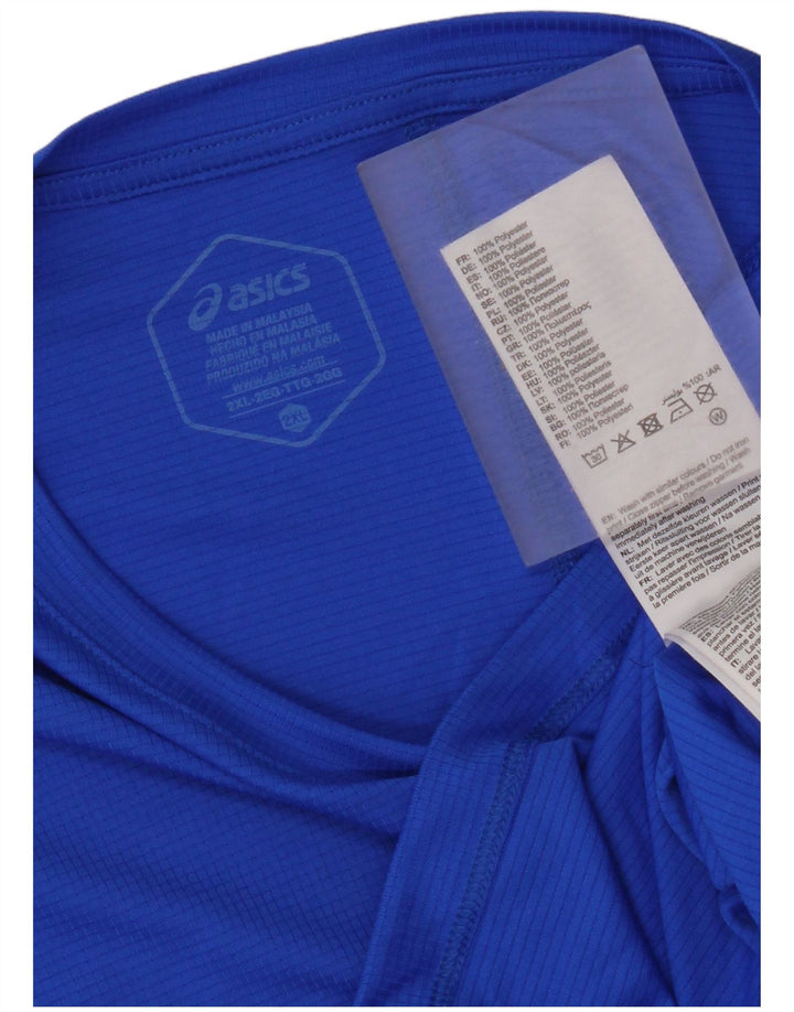 Asics Herre T-Shirt Top 2XL Blå Polyester