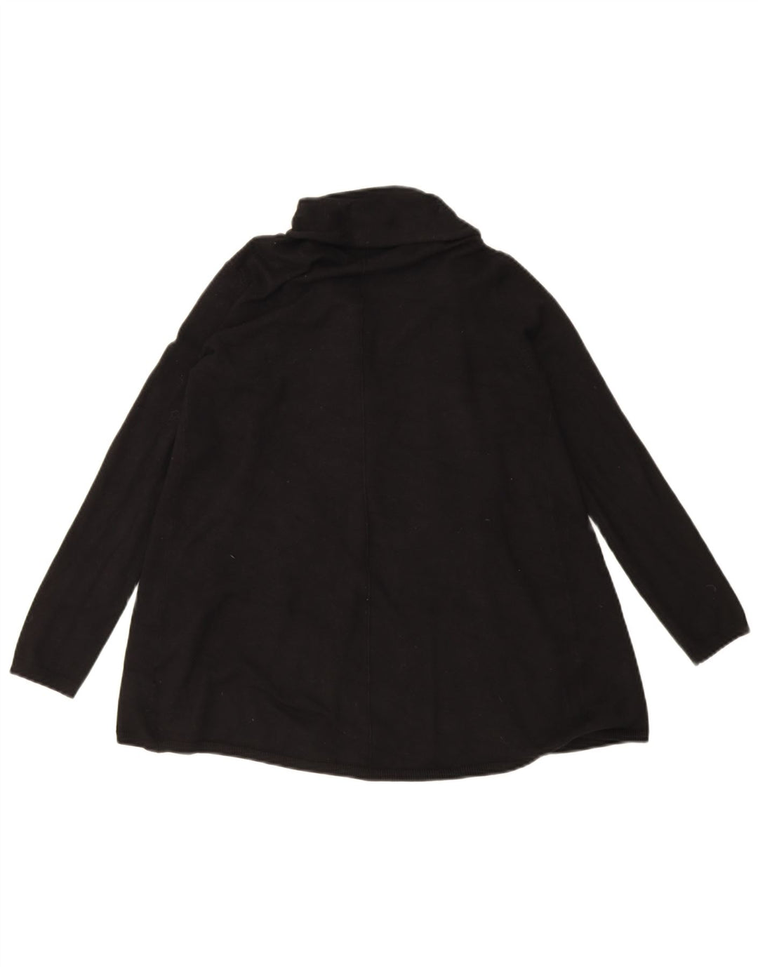 Zara Womens Oversized Open Cardigan Sweater UK 14 Medium Black