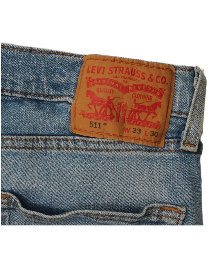 Levi's Herre 511 Slim Jeans W33 L30 Blå Bomuld