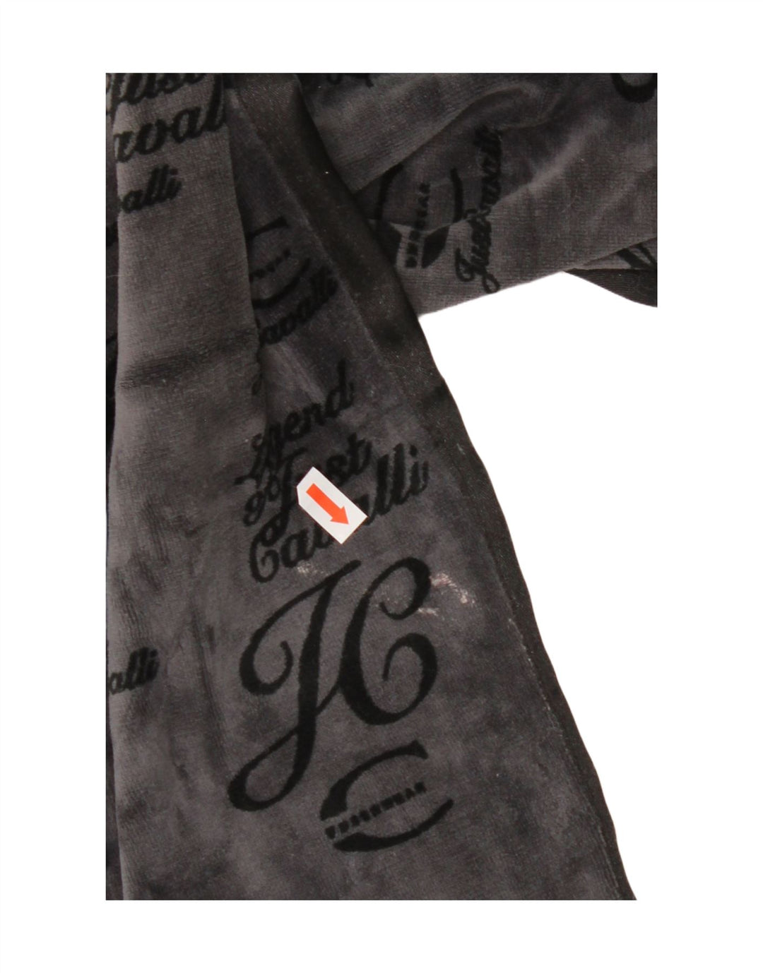 JUST CAVALLI Womens Graphic Tracksuit Trousers UK 12 Medium Grey Cotton Vintage Just Cavalli and Second-Hand Just Cavalli from Messina Hembry 