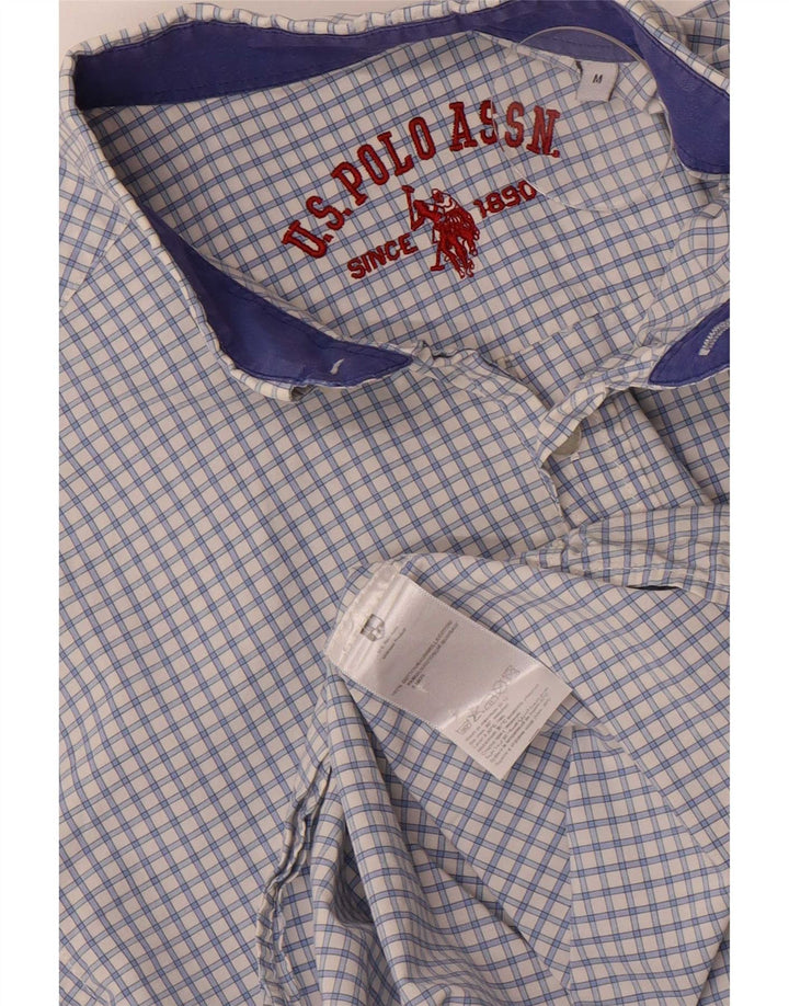 U.S. Polo Assn. Herreskjorte Medium Blue Gingham Cotton