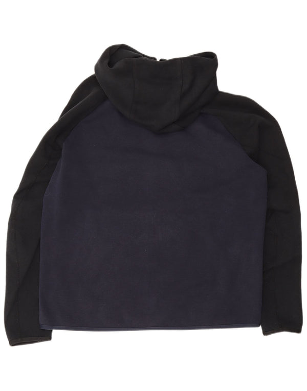 NIKE Hættetrøje med lynlås til mænd Stor marineblå Colourblock Bomuld