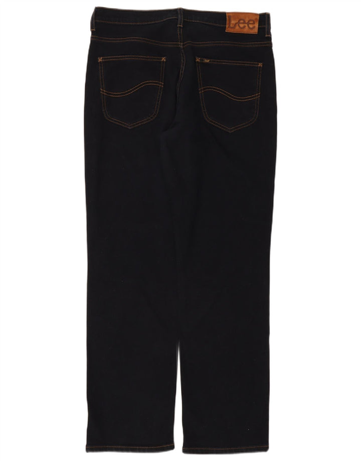 Lee Herre Brooklyn Straight Jeans W34 L30 Marineblå Bomuld