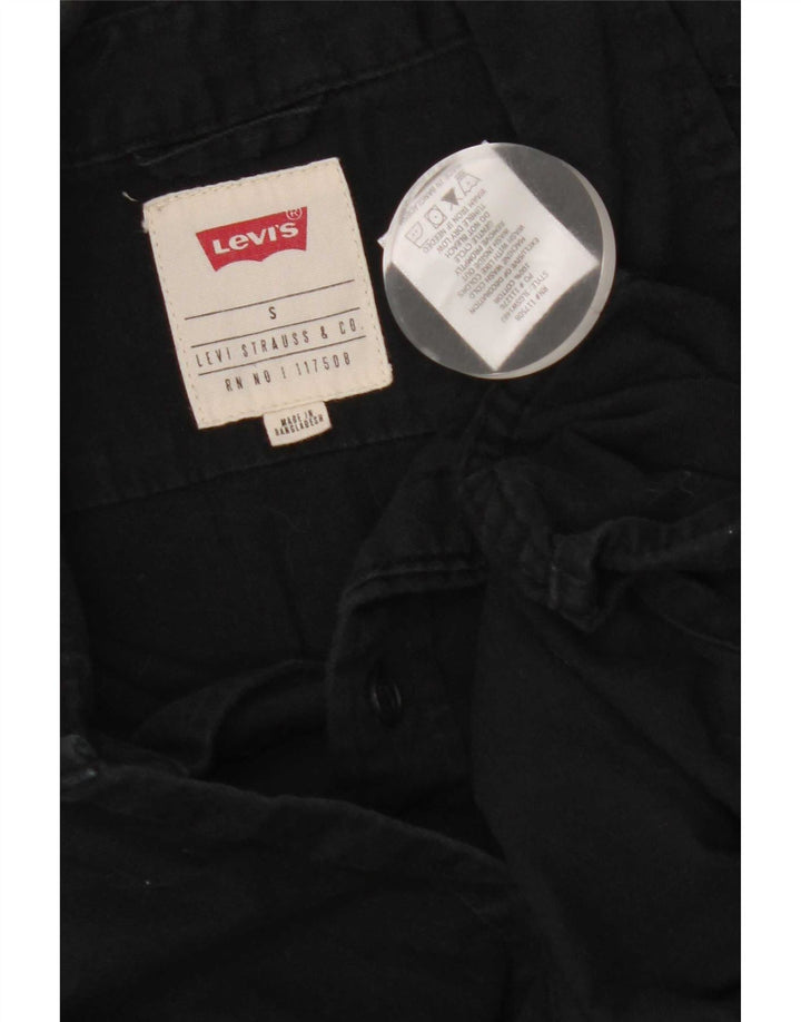 Levi's kortærmet herreskjorte lille sort bomuld