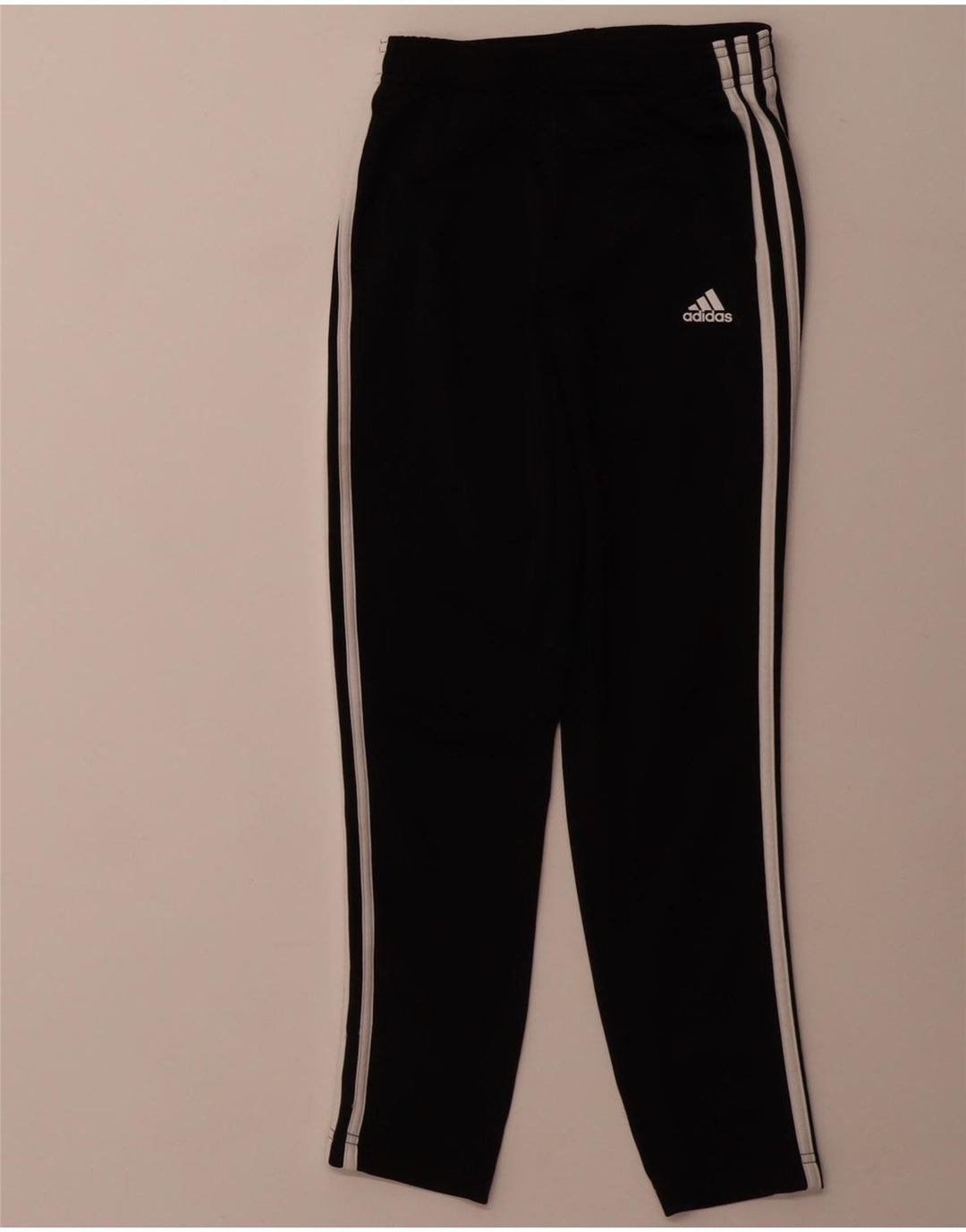 ADIDAS Boys Tracksuit Trousers 9-10 Years  Black Polyester