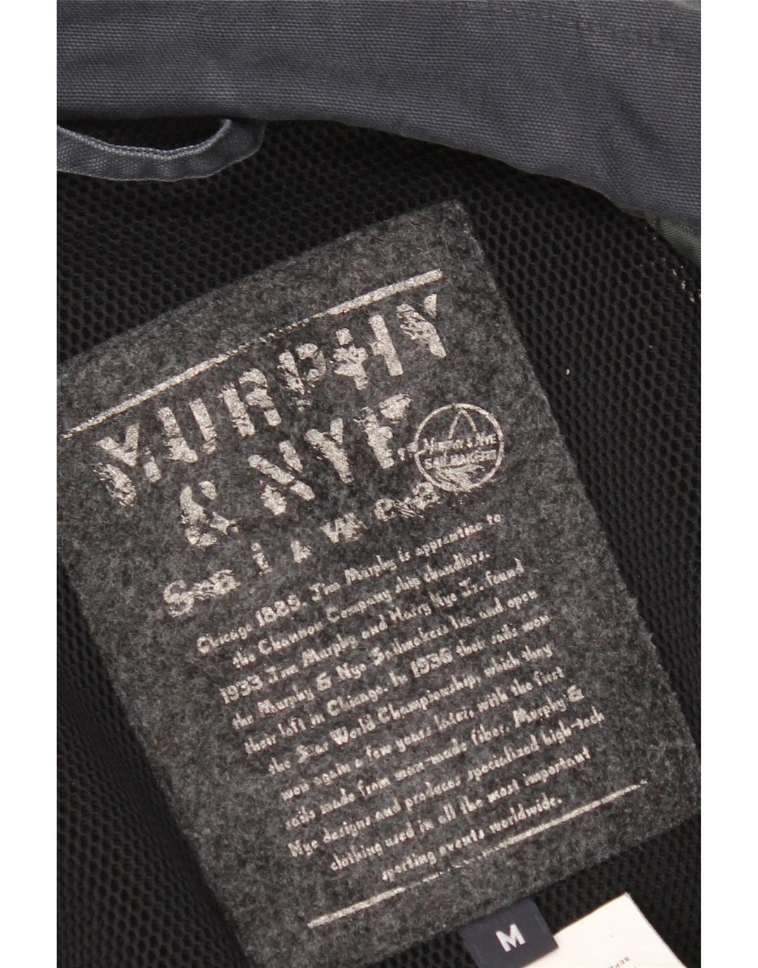 Murphy & Nye Herre Utility Jacket UK 38 Medium Navy Blue Cotton