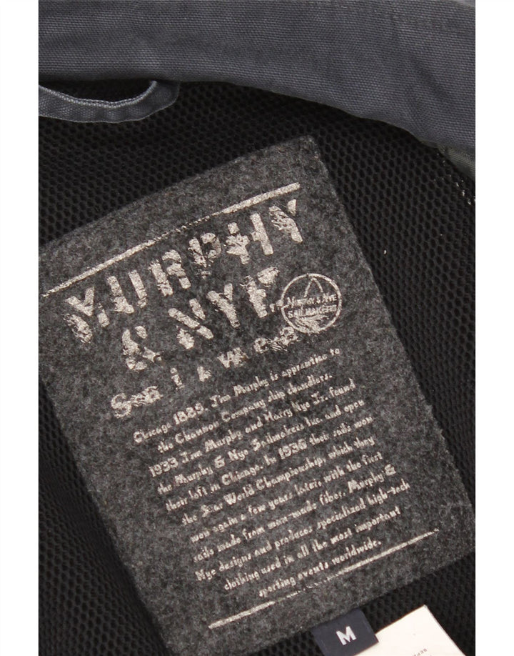 Murphy & Nye Herre Utility Jacket UK 38 Medium Navy Blue Cotton