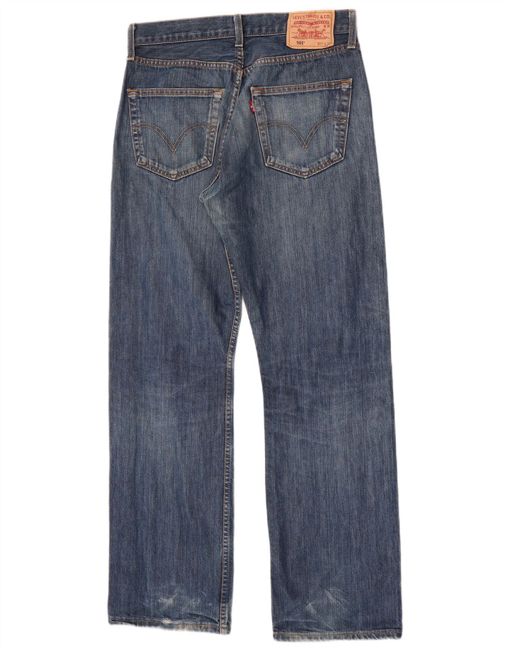 Levi's Herre 501 lige jeans W32 L32 blå bomuld