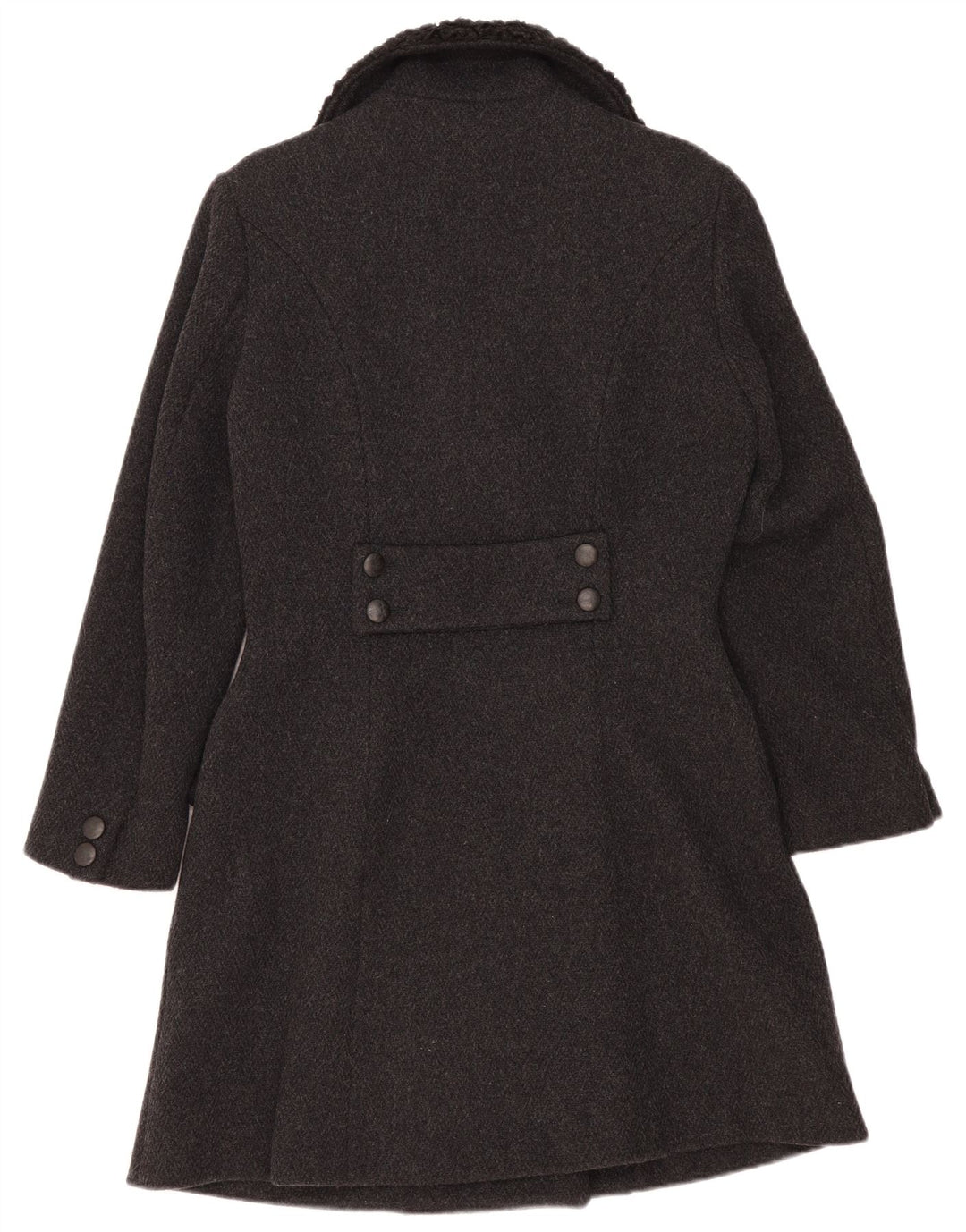 Atos Lombardini Dame Dobbeltradet Frakke UK 12 Medium Sort