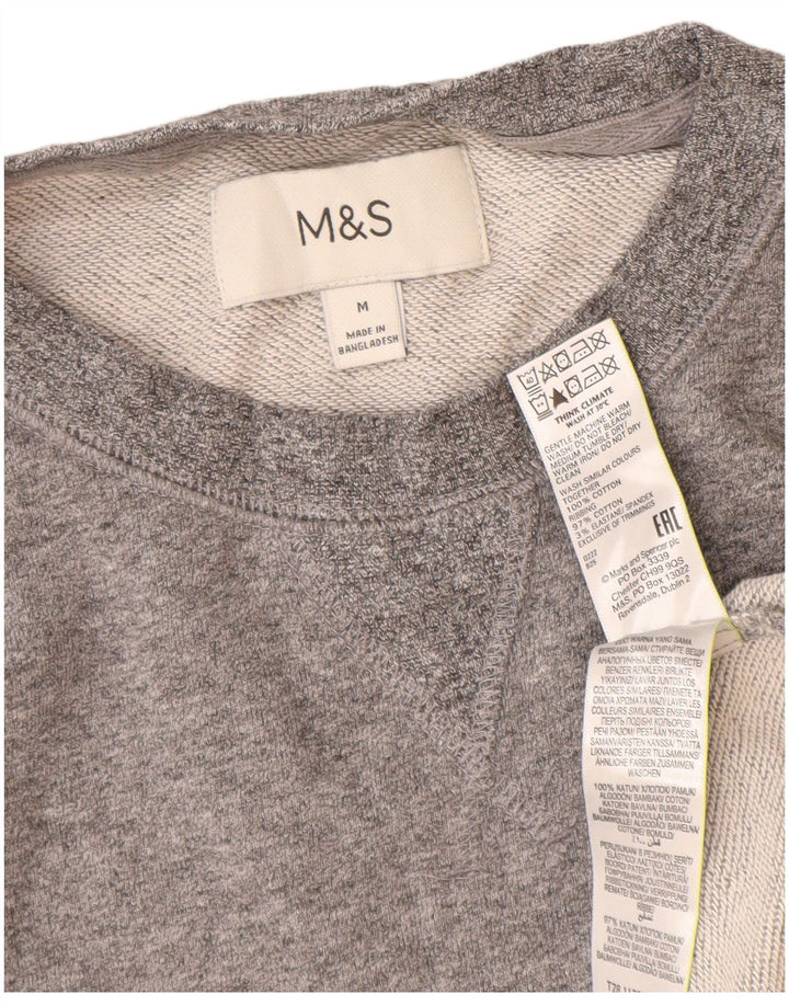 Marks & Spencer Herre sweatshirt Jumper Medium Grå Bomuld