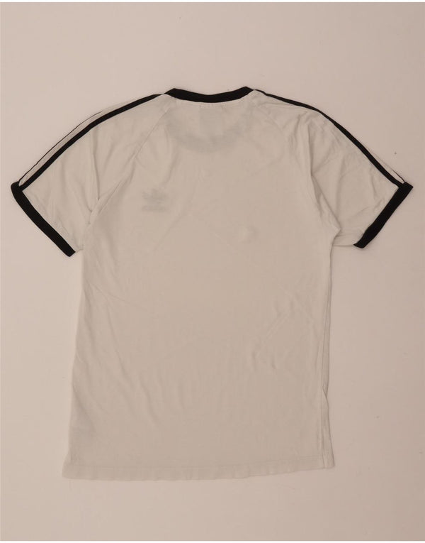 ADIDAS Herre T-Shirt Top Medium Hvid Bomuld
