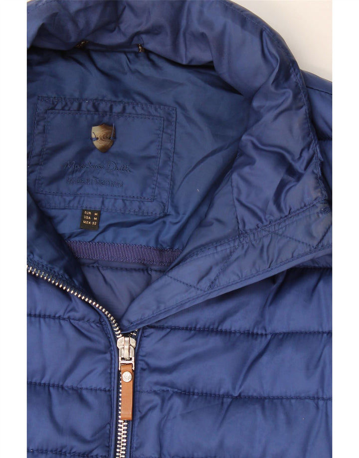 Massimo Dutti Dame Polstret Gilet UK 14 Medium Navy Blue