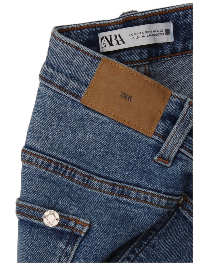 Zara Dame Straight Jeans EU 42 Large W32 L27 Blå