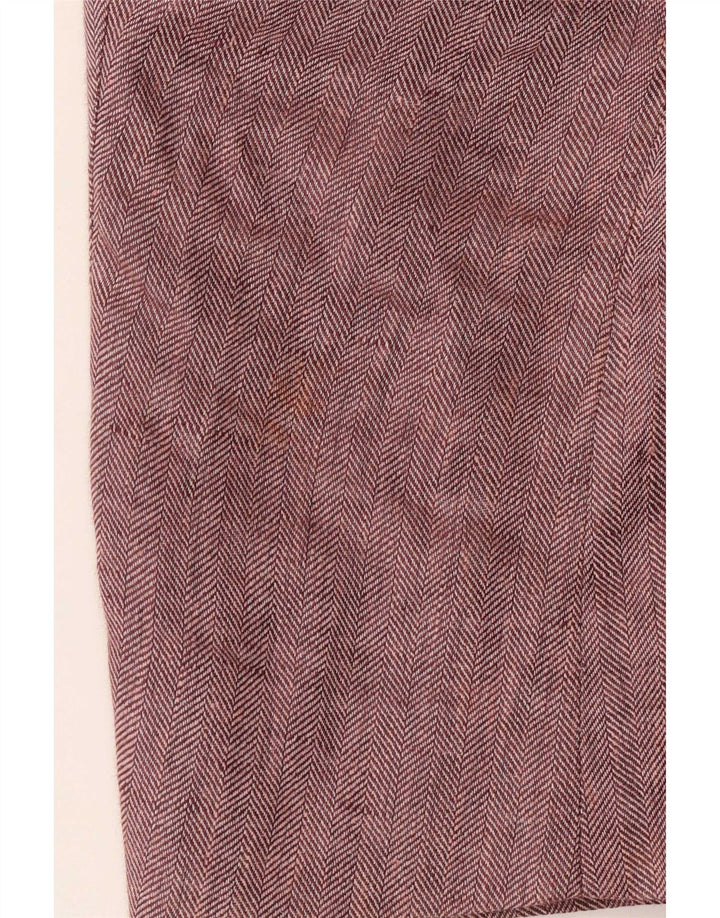 Marks & Spencer Herre 2 Button Blazer Jacket UK 40 Medium Pink Herringbone