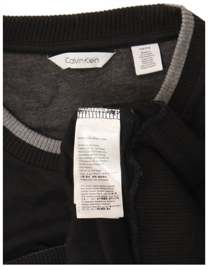 Calvin Klein Herre trøje med rund hals, lille sort bomuld
