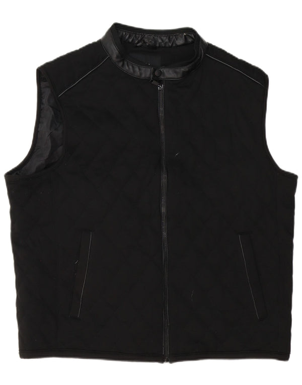 Zara Mens Quilted Gilet UK 42 XL Black Polyester