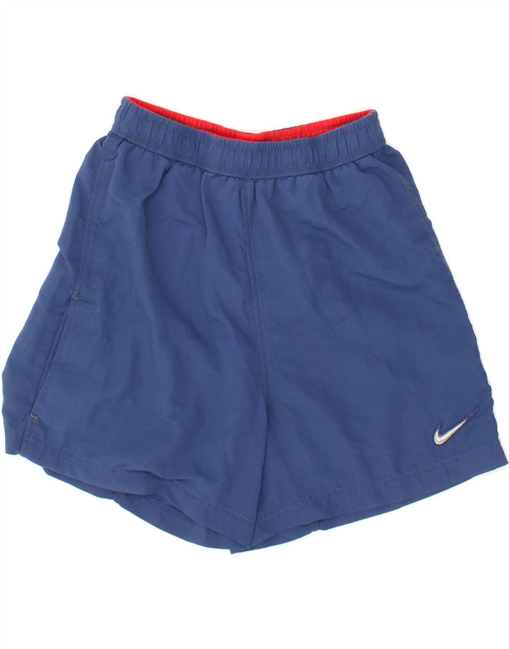 NIKE Boys Sport Shorts 8-9 Years Small Navy Blue Polyester Vintage Nike and Second-Hand Nike from Messina Hembry 