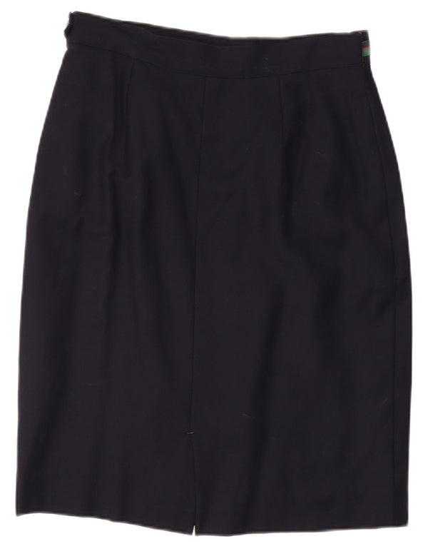 Marly's Womens Pencil Skirt IT 48 XL W32 Marineblå