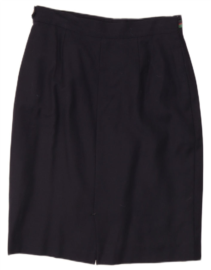 Marly's Womens Pencil Skirt IT 48 XL W32 Marineblå