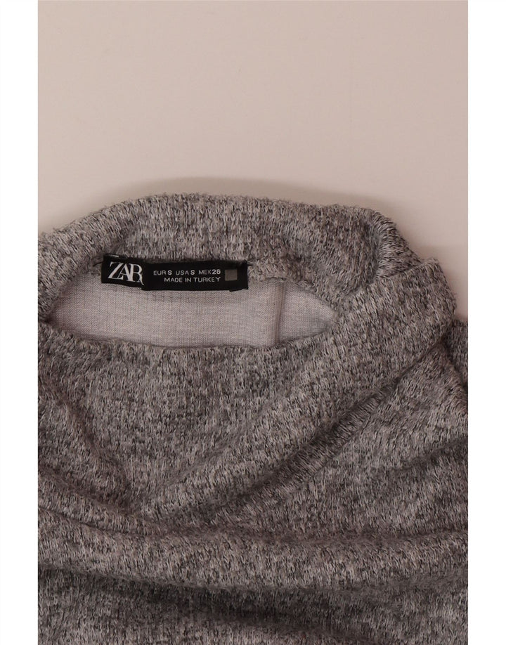 Zara Sweatshirt Jumper UK 10 Small Grå Flecked