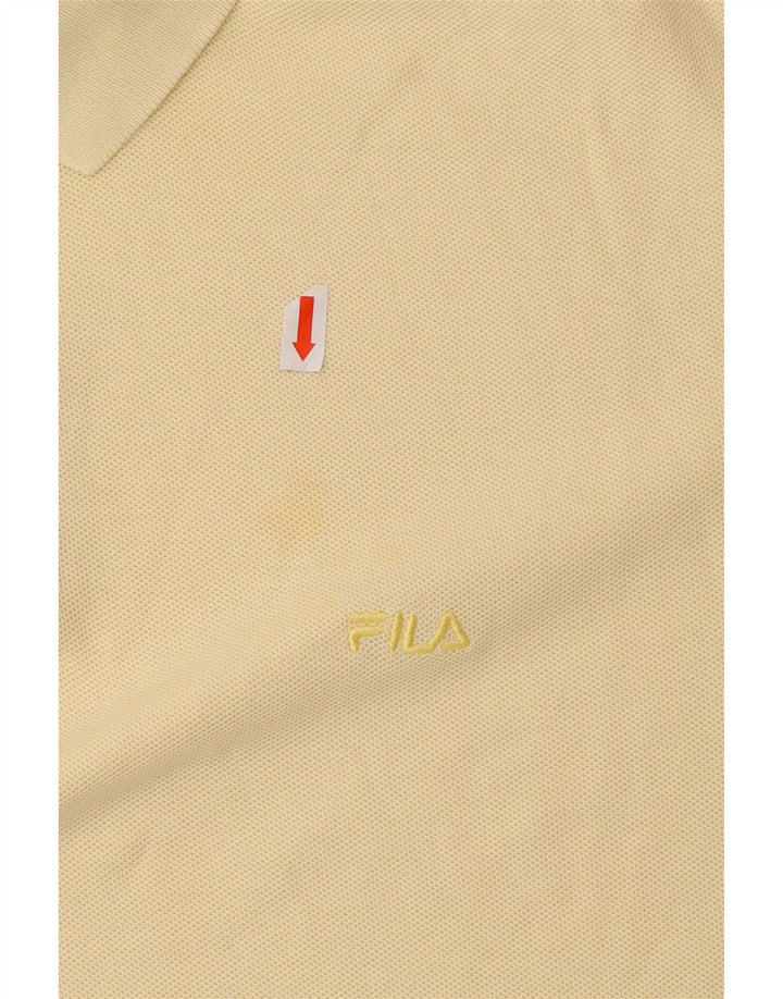 FILA Mens Polo Shirt Large Yellow