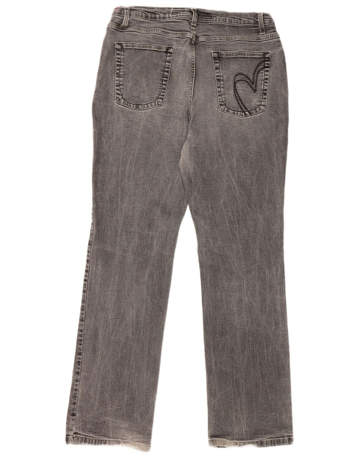 MARKS & SPENCER Dame Stretch Straight Jeans UK 16 Large W32 L30 Grå