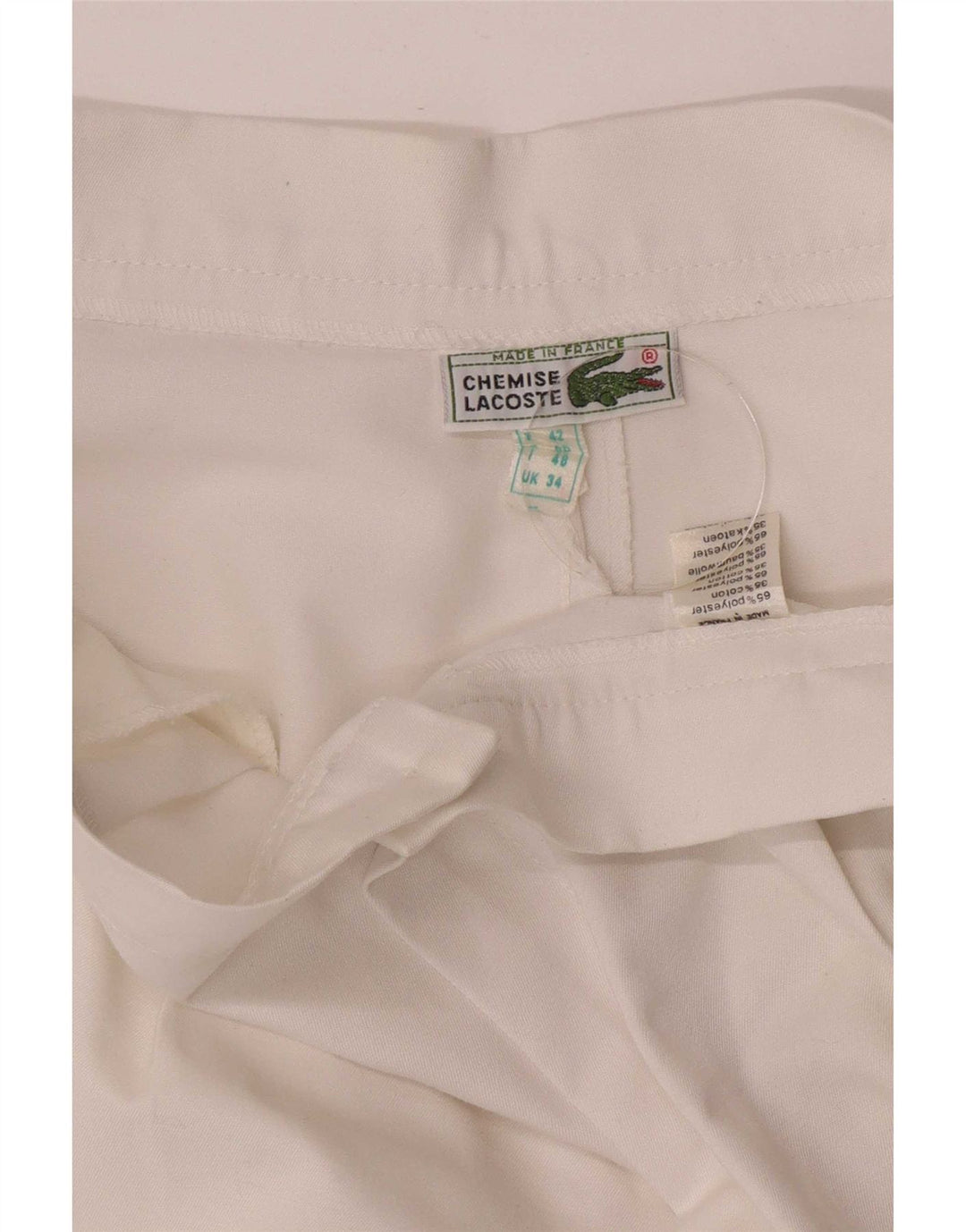 Lacoste Herre Casual Shorts W30 Small White Polyester