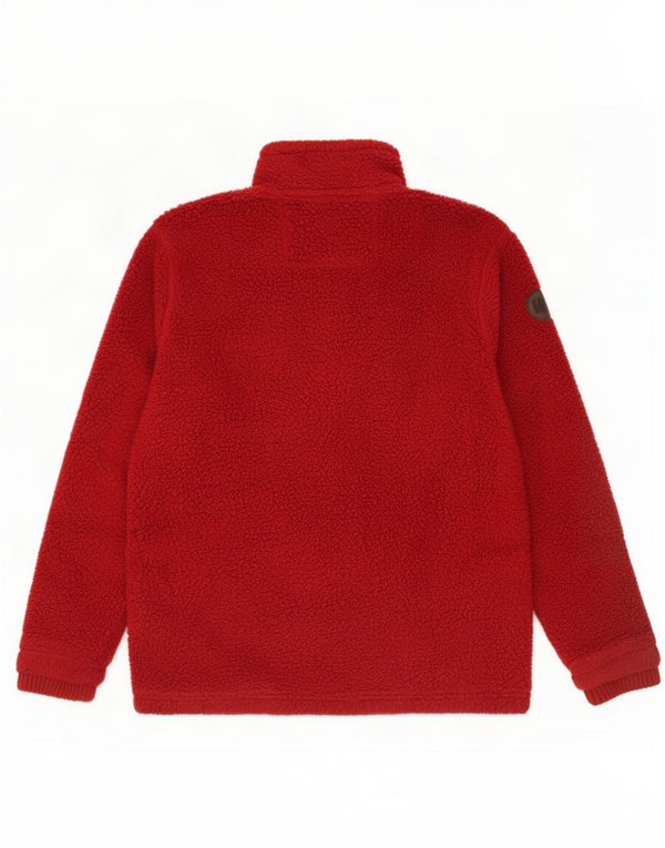 Marks & Spencer Fleece Jumper med lynlås til mænd XL rødbrun polyester