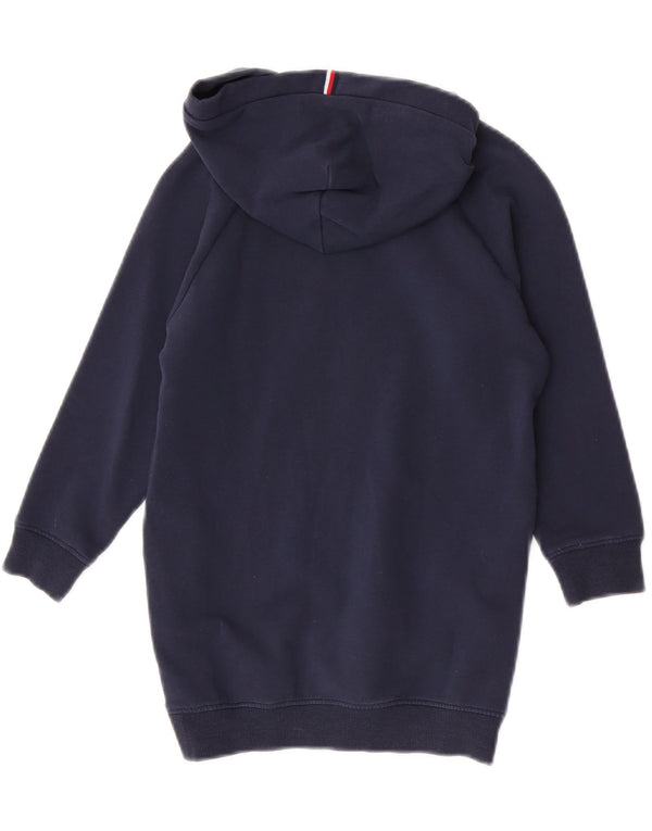 Tommy Hilfiger piger grafisk hættetrøje kjole 4-5 år marineblå bomuld