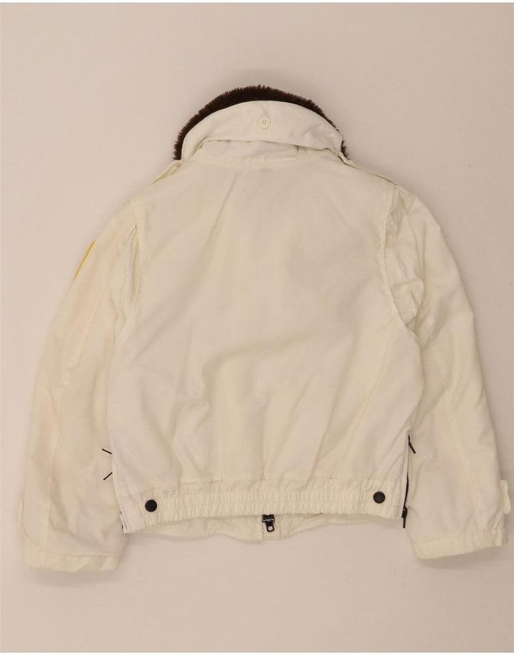 BLAUER Boys Graphic Padded Bomber Jacket 7-8 Years White Colourblock Vintage Blauer and Second-Hand Blauer from Messina Hembry 