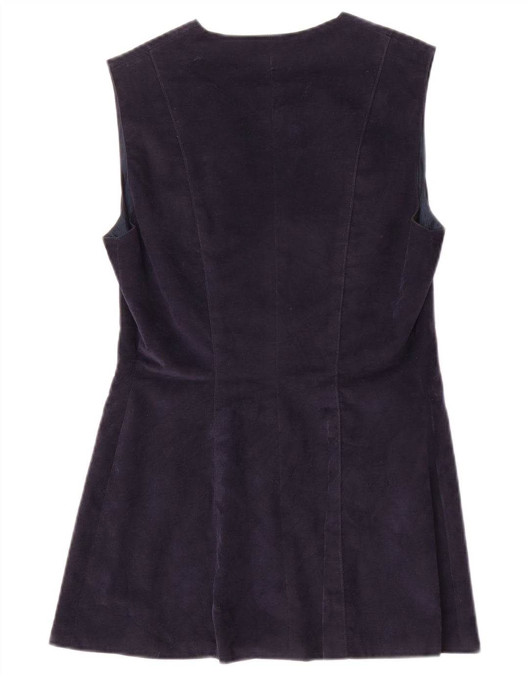 Vintage Dame Longline vest UK 10 Small Navy Blue