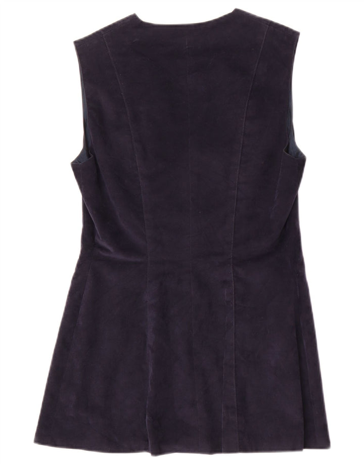 Vintage Dame Longline vest UK 10 Small Navy Blue